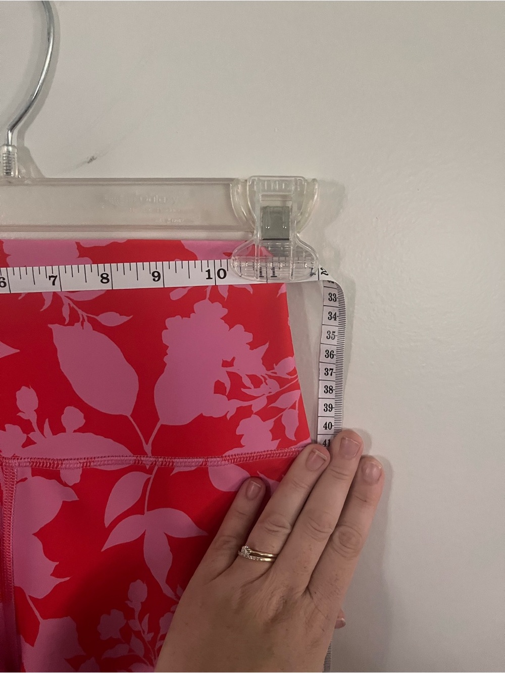 Floral High-Rise Bike Shorts in Pink and Red - Picture 6 of 7